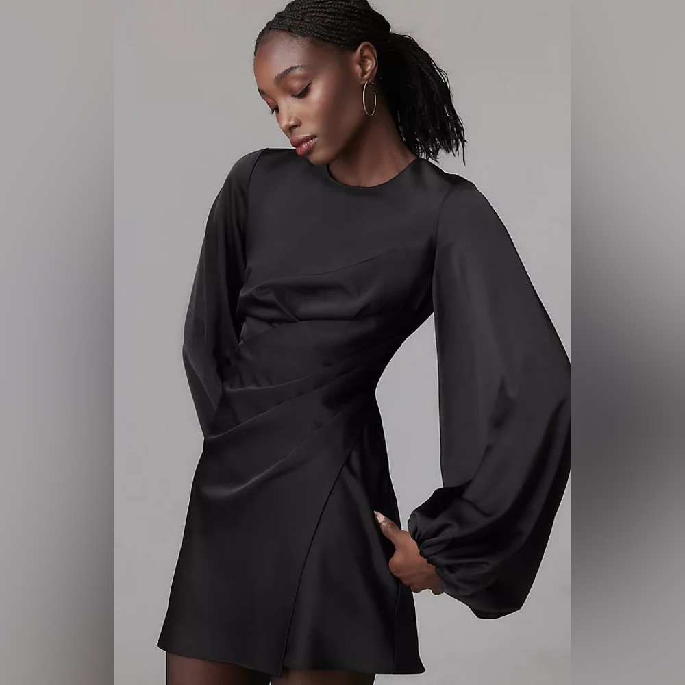 Significant Other Lara long sleeve satin mini dress